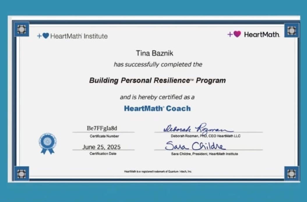 HeartMath Certificate